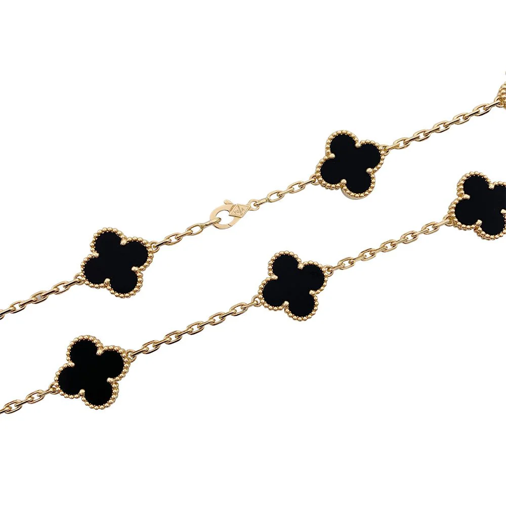 Sautoir Van Cleef & Arpels, "Vintage Alhambra", or jaune, onyx - Image 5