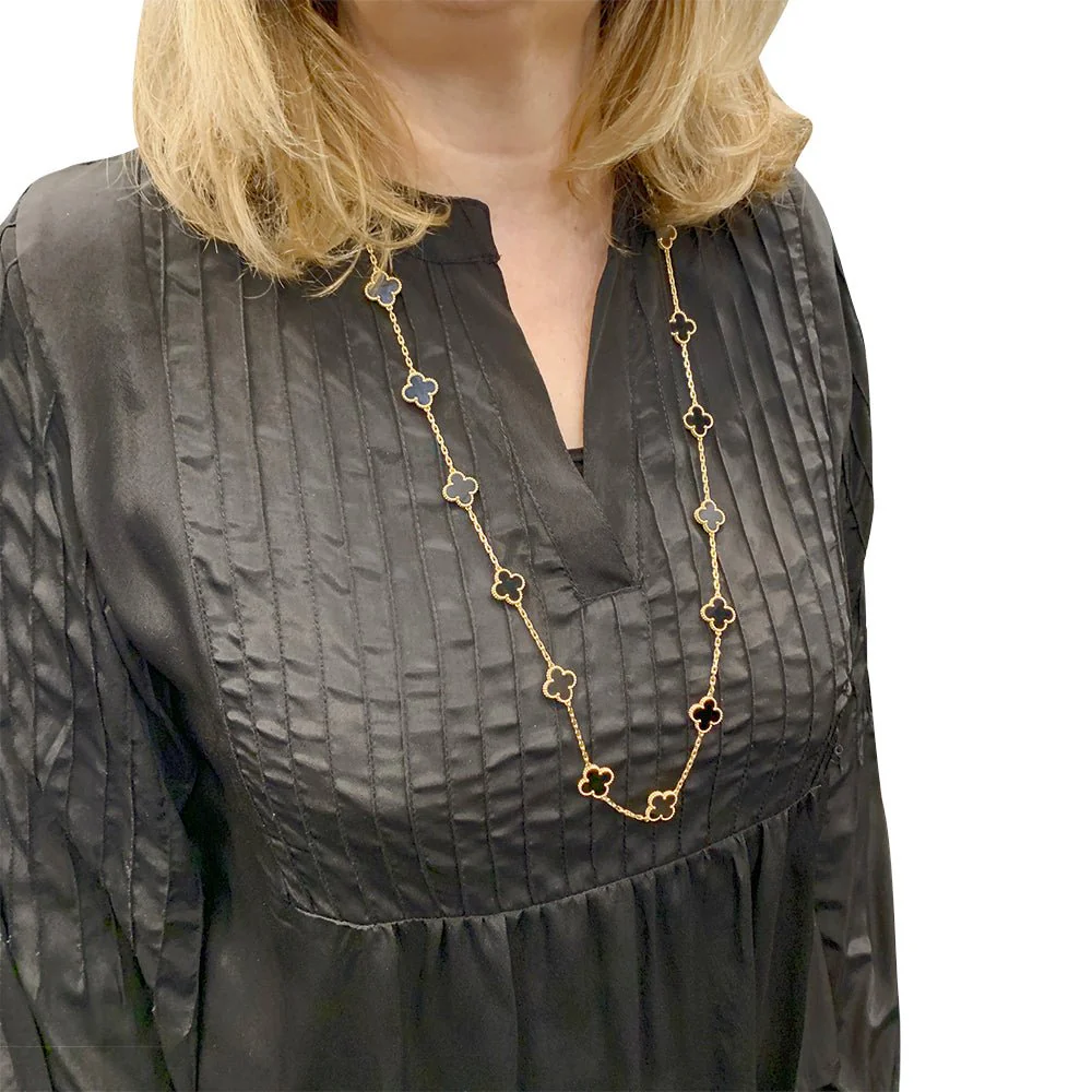 Sautoir Van Cleef & Arpels, "Vintage Alhambra", or jaune, onyx - Image 6