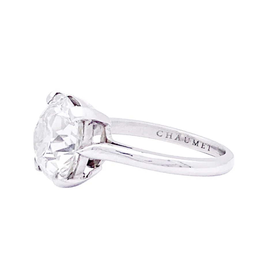 Solitaire CHAUMET en  platine et diamant. - Image 5