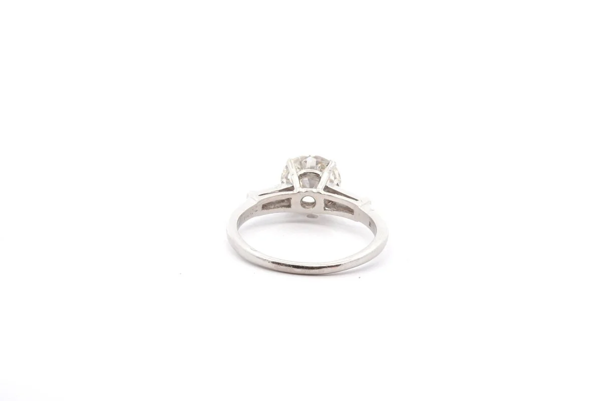 Solitaire diamant 1,45cts J/VS1 en platine - Image 5
