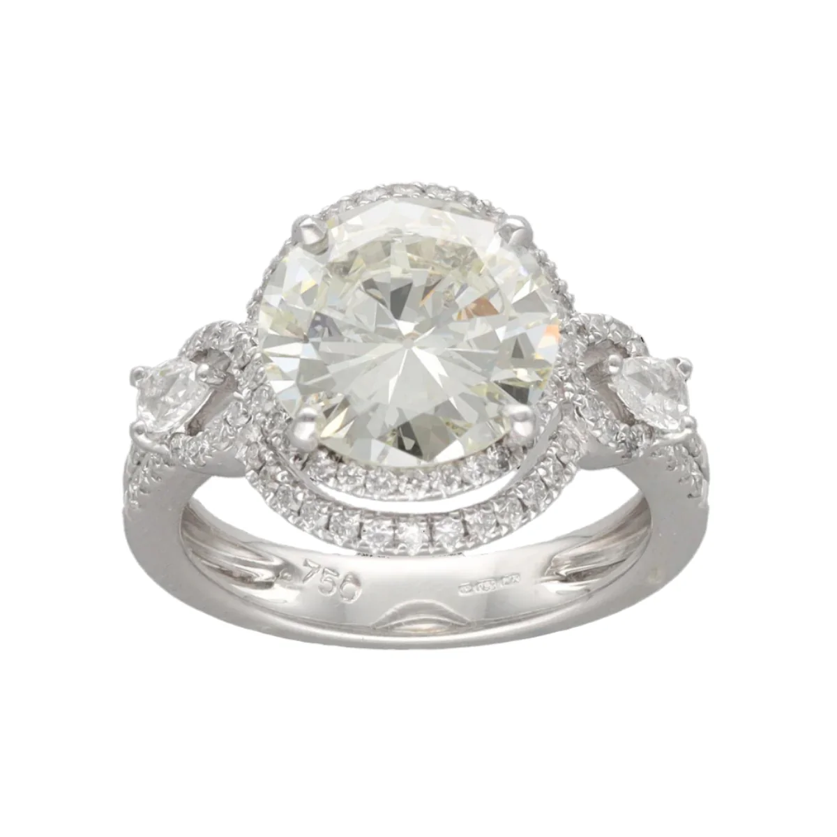 Bague Solitaire en or gris et diamants