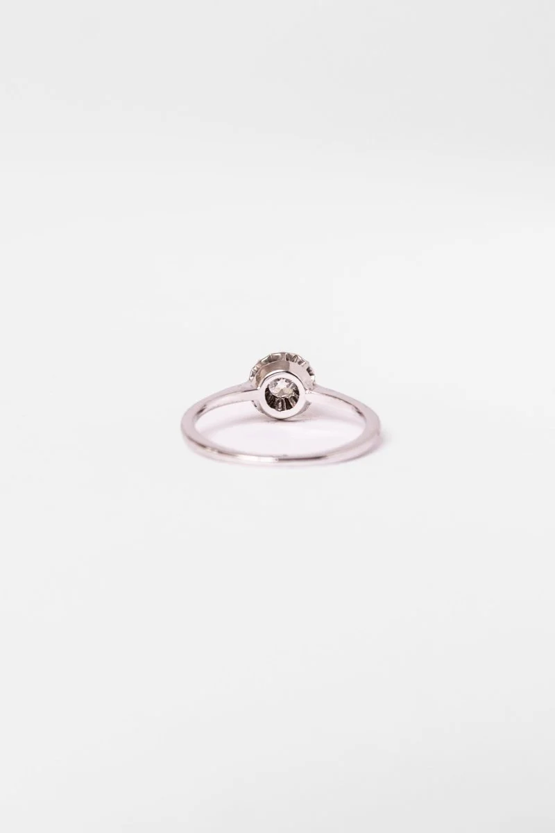 Solitaire en or blanc et diamant - Image 5