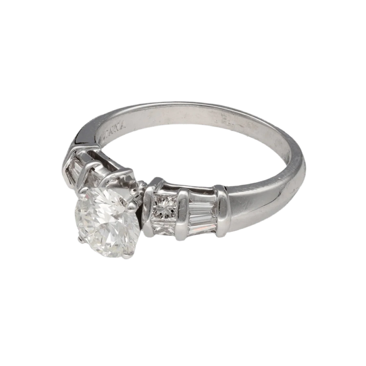 Bague Solitaire en or gris et diamant - Image 3