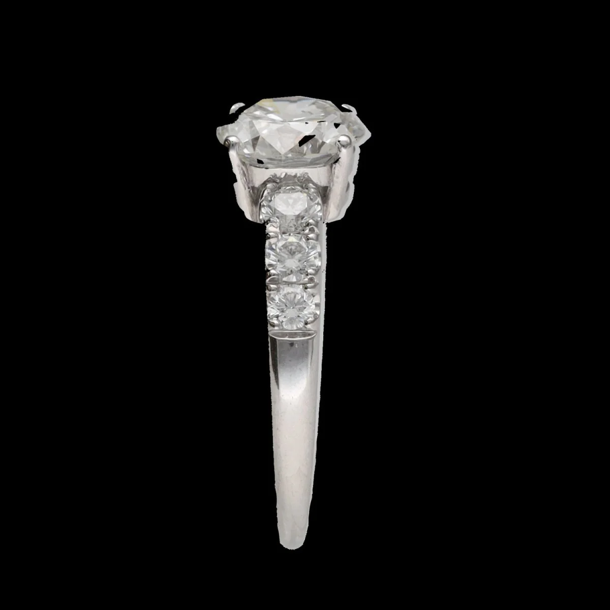 Bague Solitaire en or gris et diamant - Image 5