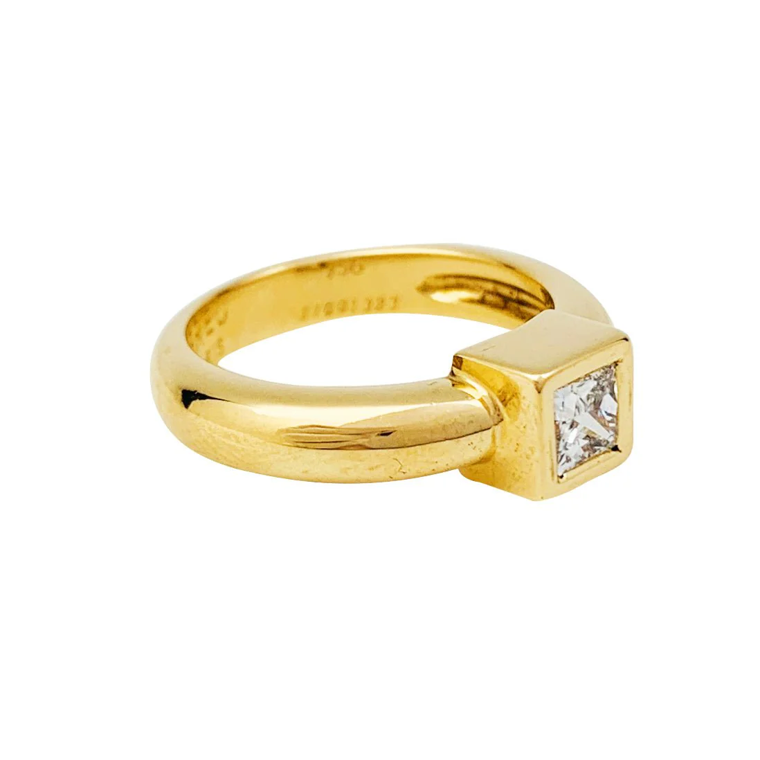 Solitaire FRED Paris diamant princesse, or jaune - Image 3