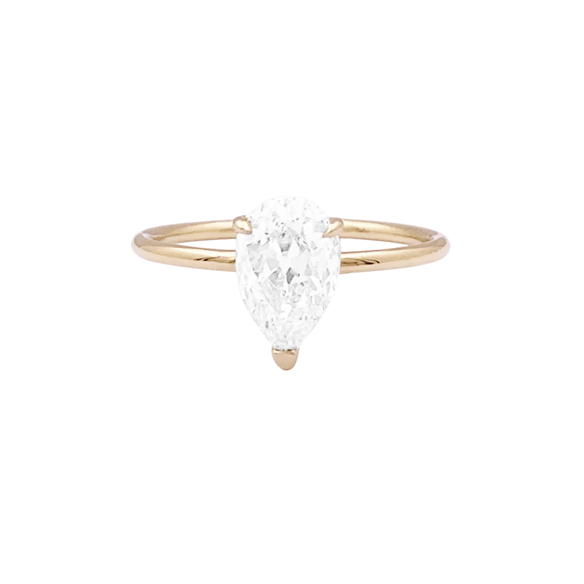 Bague Solitaire en or jaune et diamant