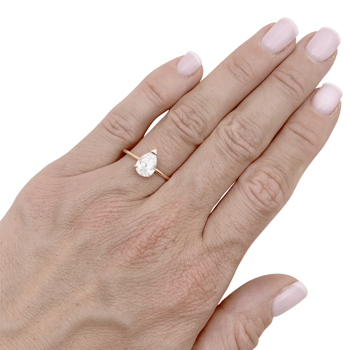 Bague Solitaire en or jaune et diamant - Image 2
