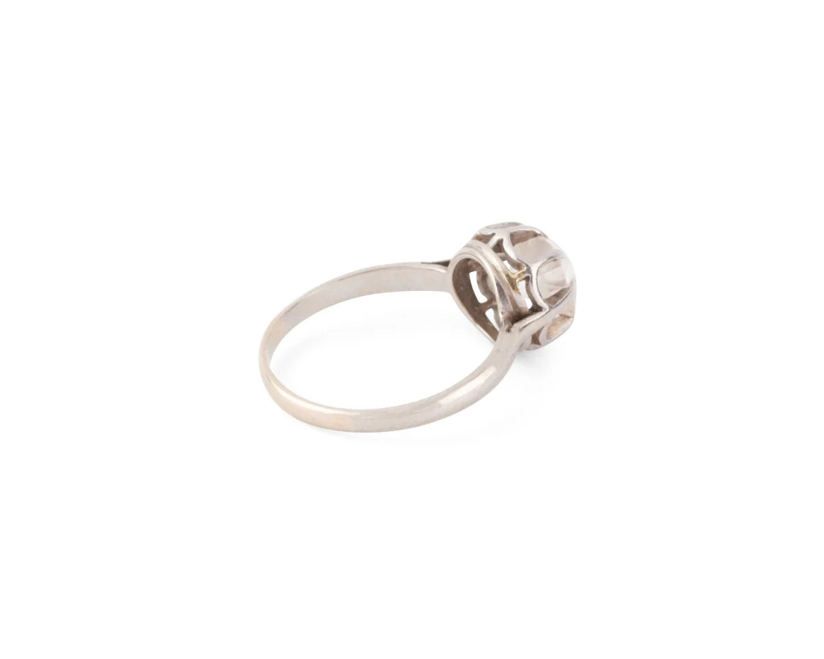 Solitaire en or blanc et diamant - Image 3