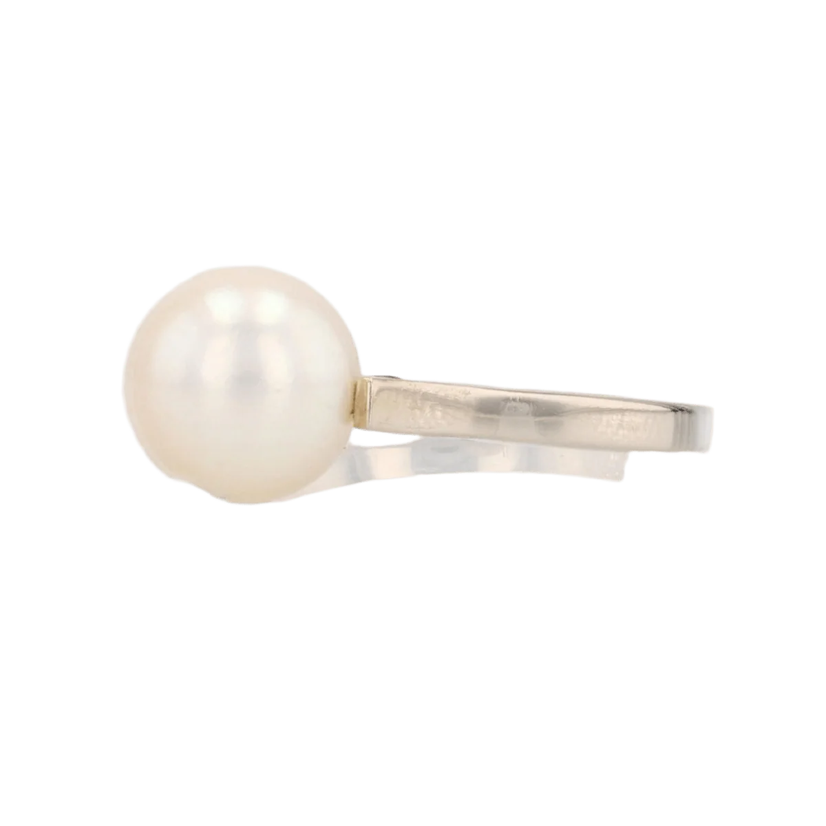 Bague Solitaire en or blanc et perle - Image 3