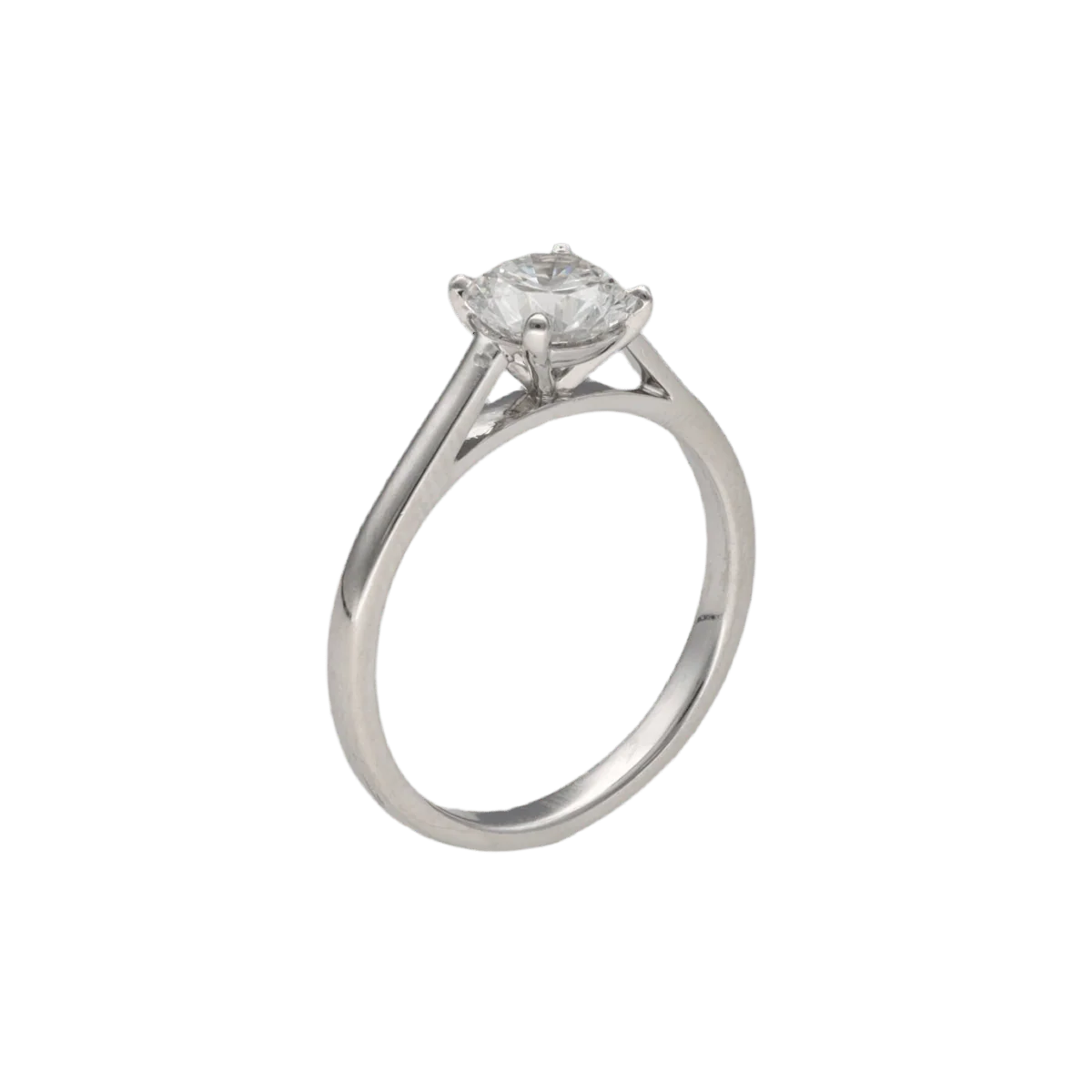 Bague Solitaire en or blanc et diamant - Image 2