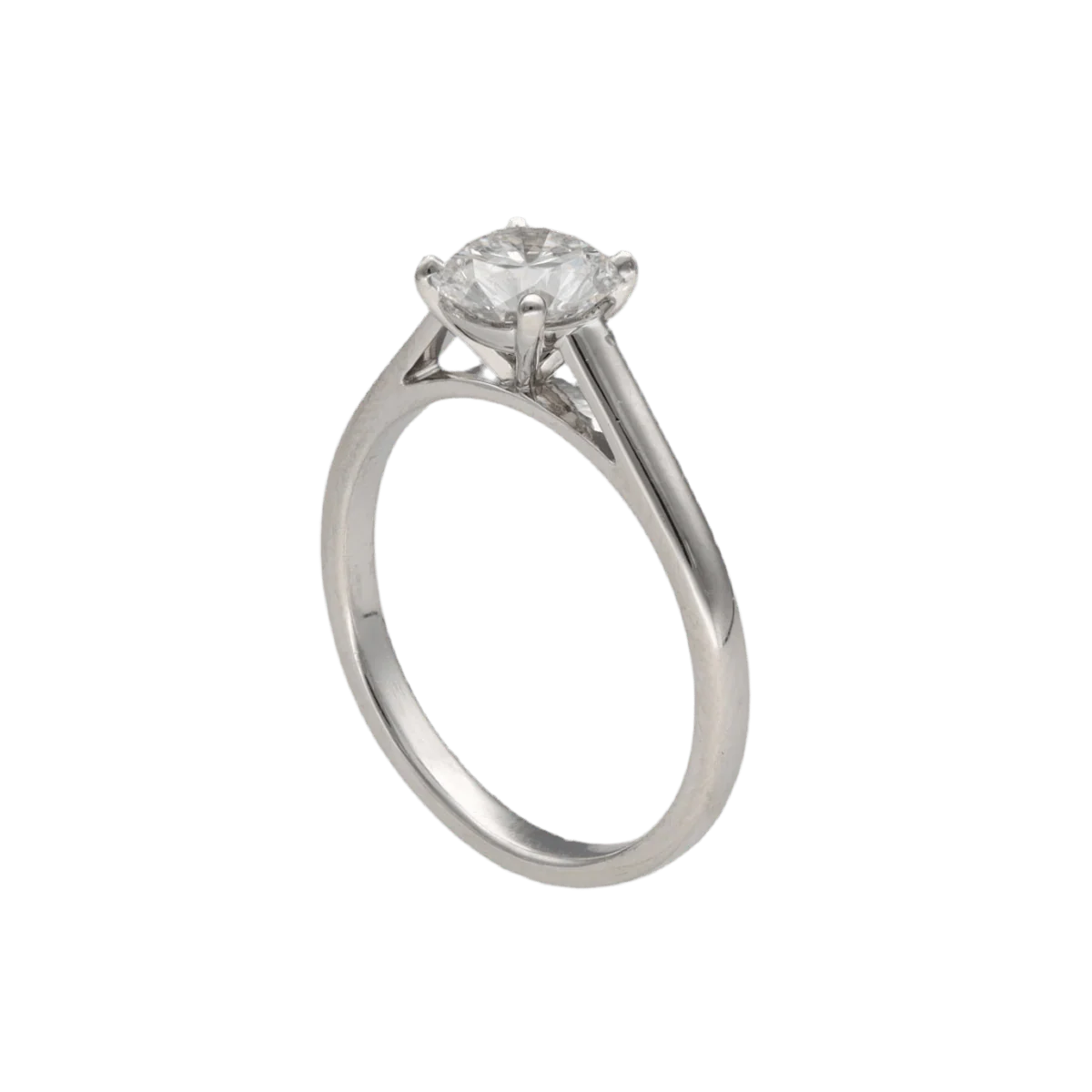 Bague Solitaire en or blanc et diamant - Image 4