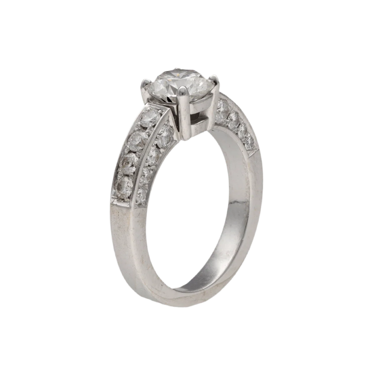 Bague Solitaire en or blanc et diamant - Image 3