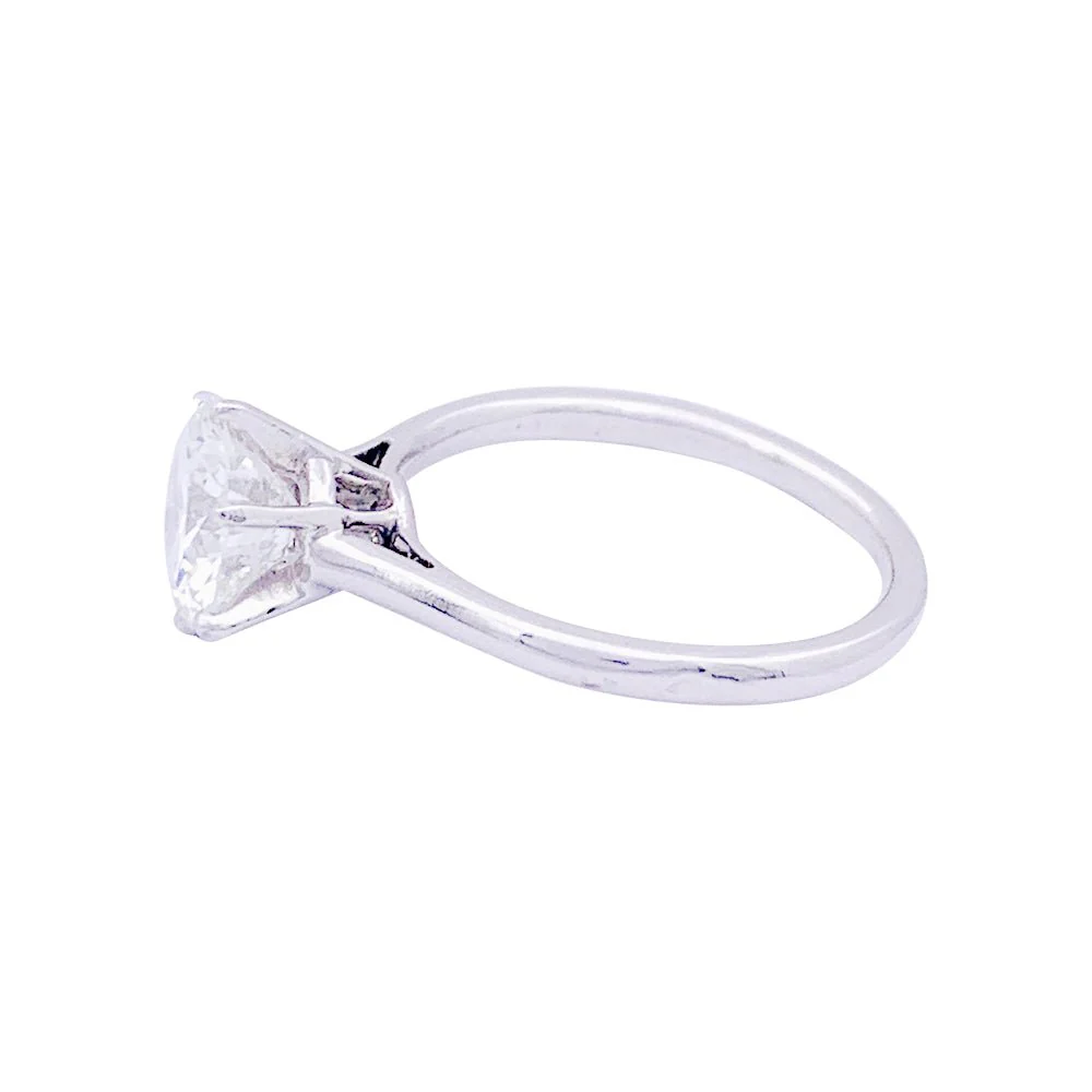 Bague Solitaire en platine et diamant - Image 4