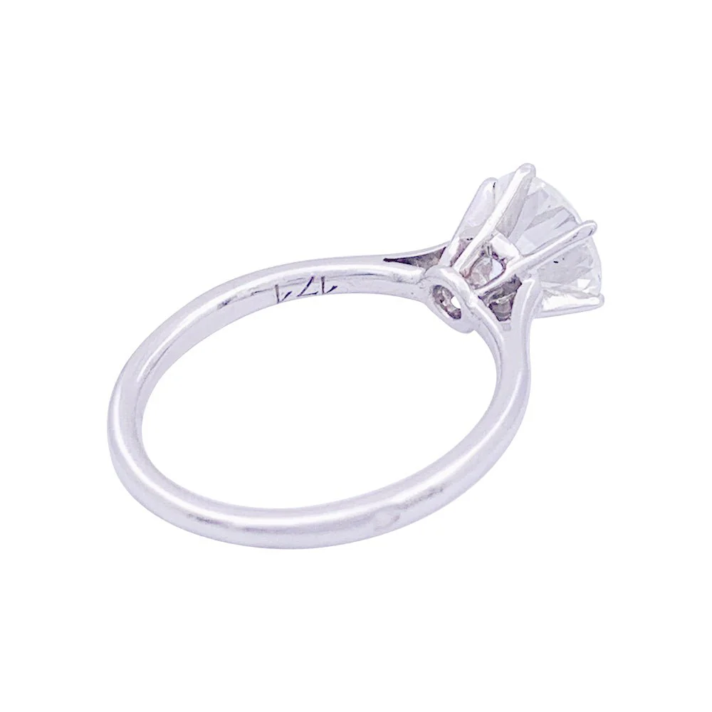 Bague Solitaire en platine et diamant - Image 6