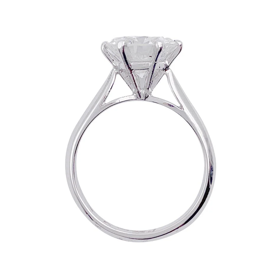 Solitaire platine, or blanc, diamant 2,30 cts - Image 3