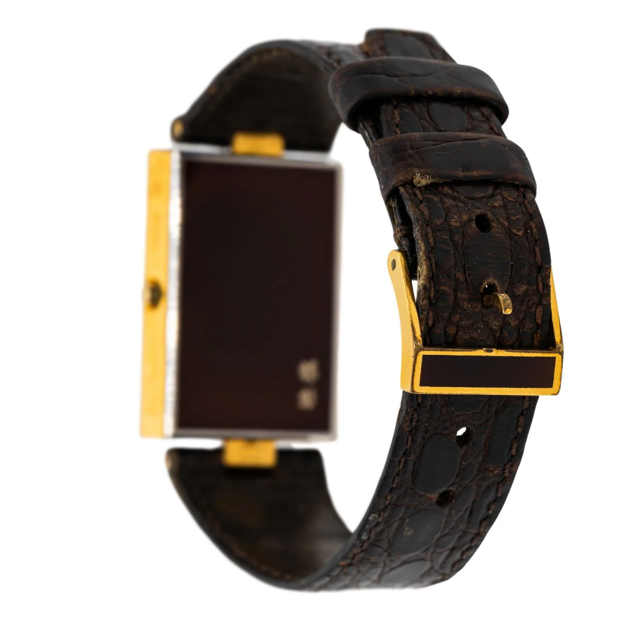 Montre S.T. DUPONT en plaqué or et cuir - Image 4