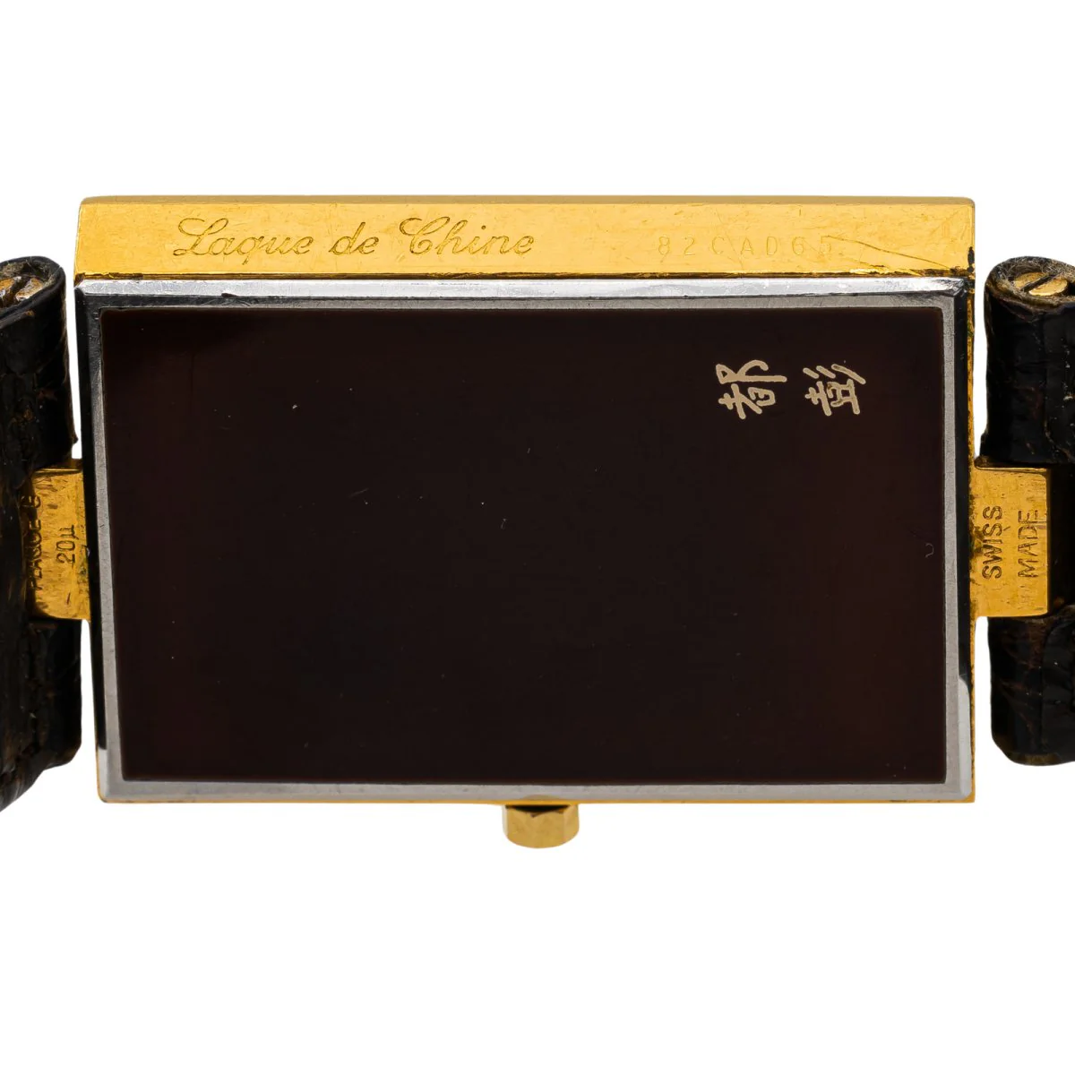 Montre S.T. DUPONT en plaqué or et cuir - Image 6