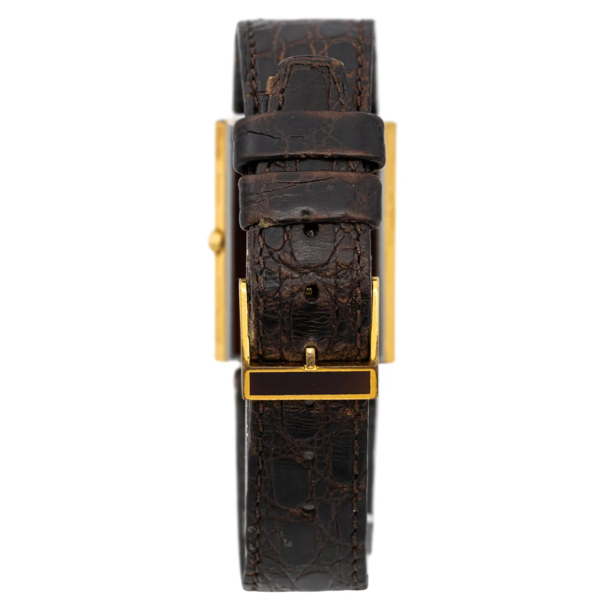 Montre S.T. DUPONT en plaqué or et cuir - Image 7