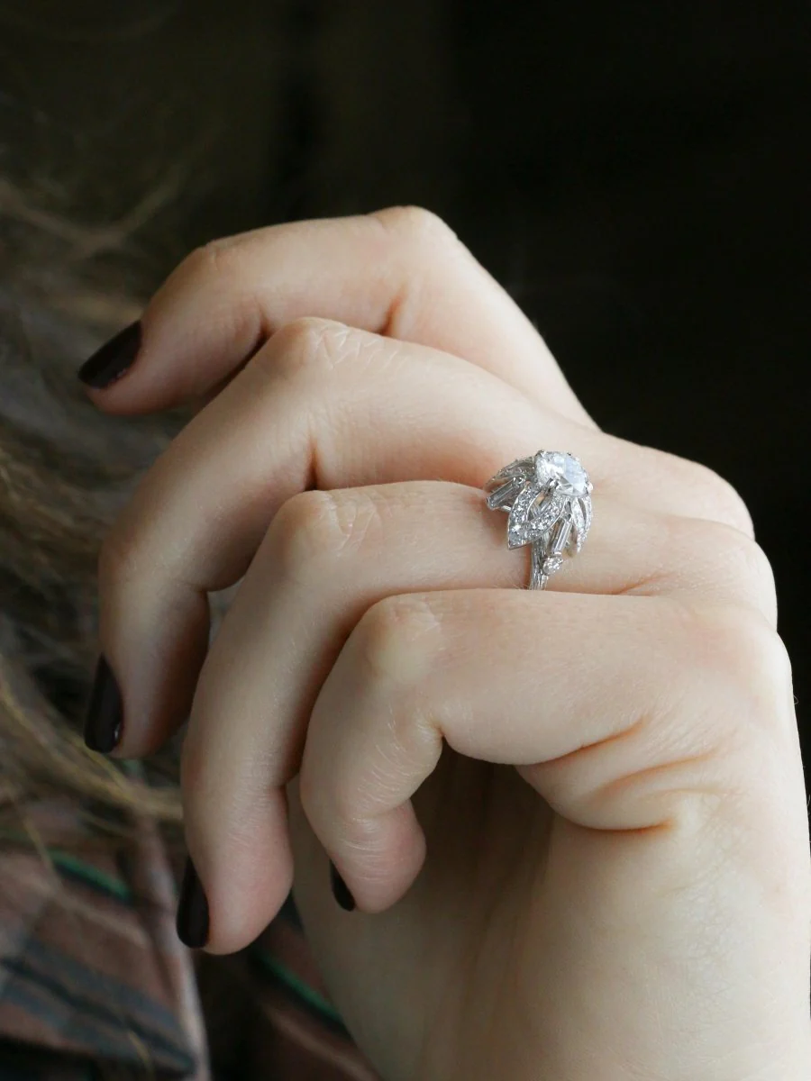 STERLE Bague solitaire platine diamant rond 1.11 carat - Image 2