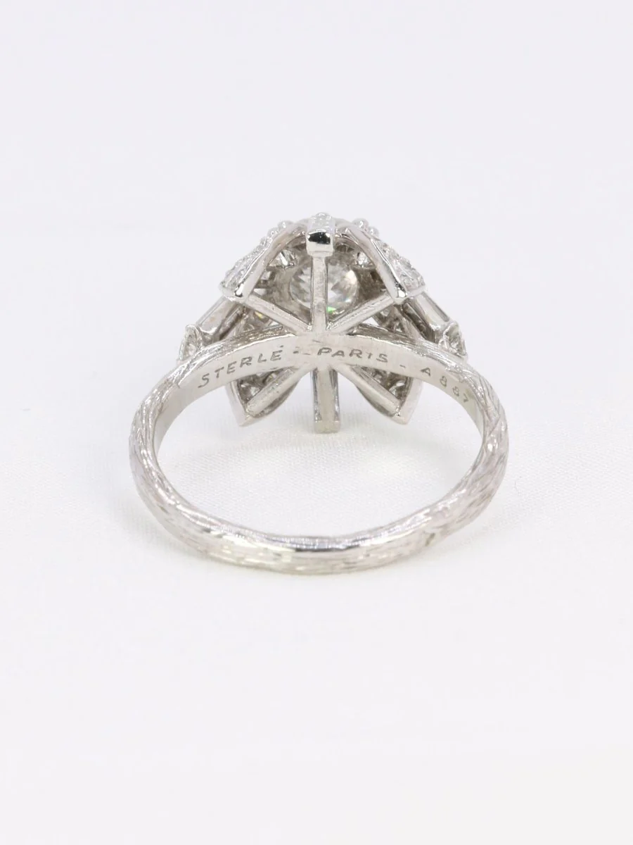 STERLE Bague solitaire platine diamant rond 1.11 carat - Image 5