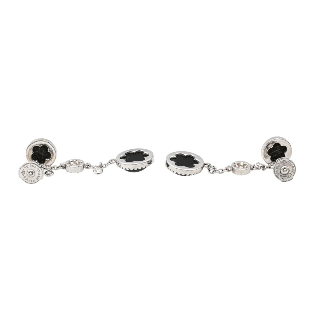 Boucles d'oreilles Pendantes SUSIE OTÉRO en or blanc, onyx et diamants - Image 6