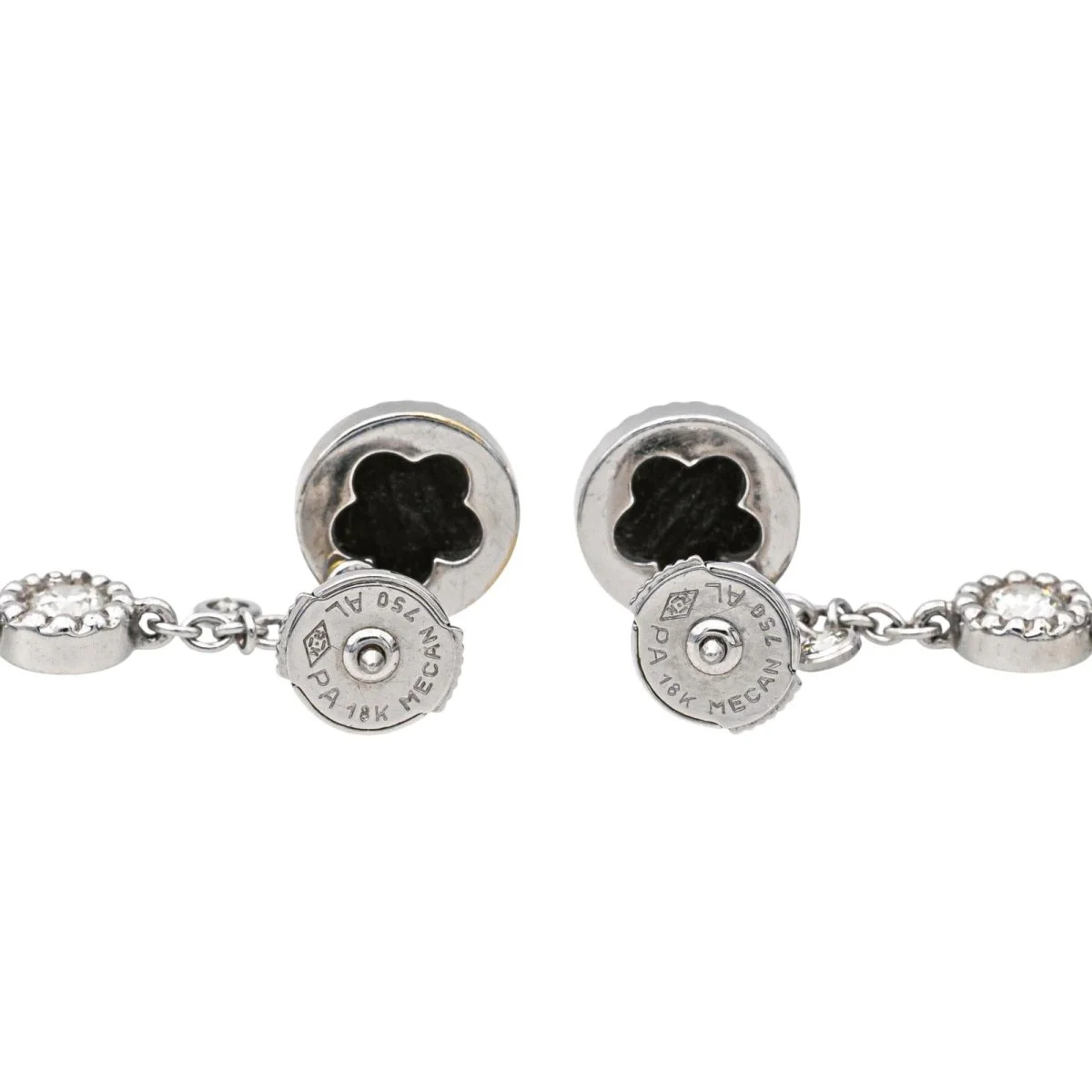 Boucles d'oreilles Pendantes SUSIE OTÉRO en or blanc, onyx et diamants - Image 7