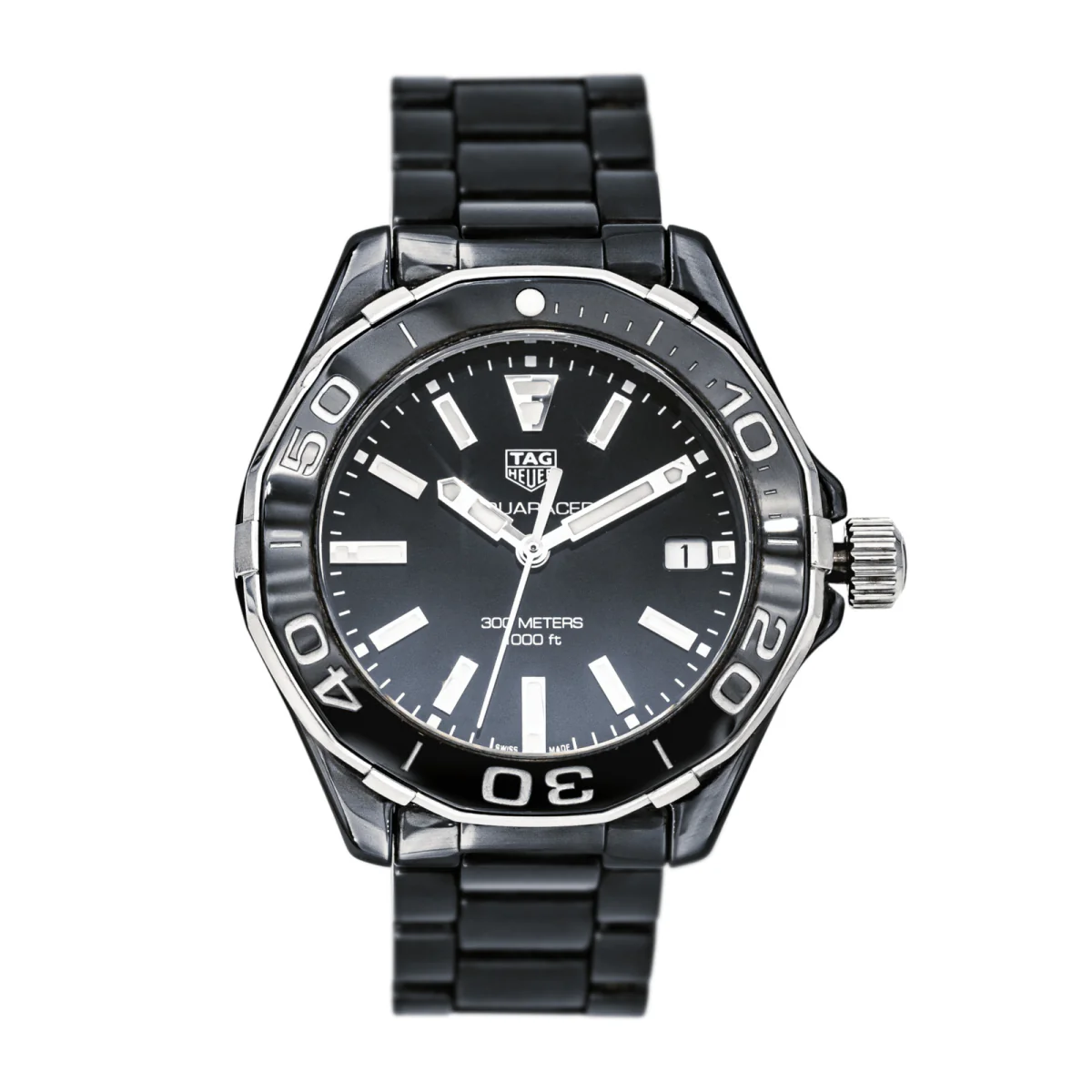 Montre TAG HEUER "Aquaracer" en céramique, quartz et saphir