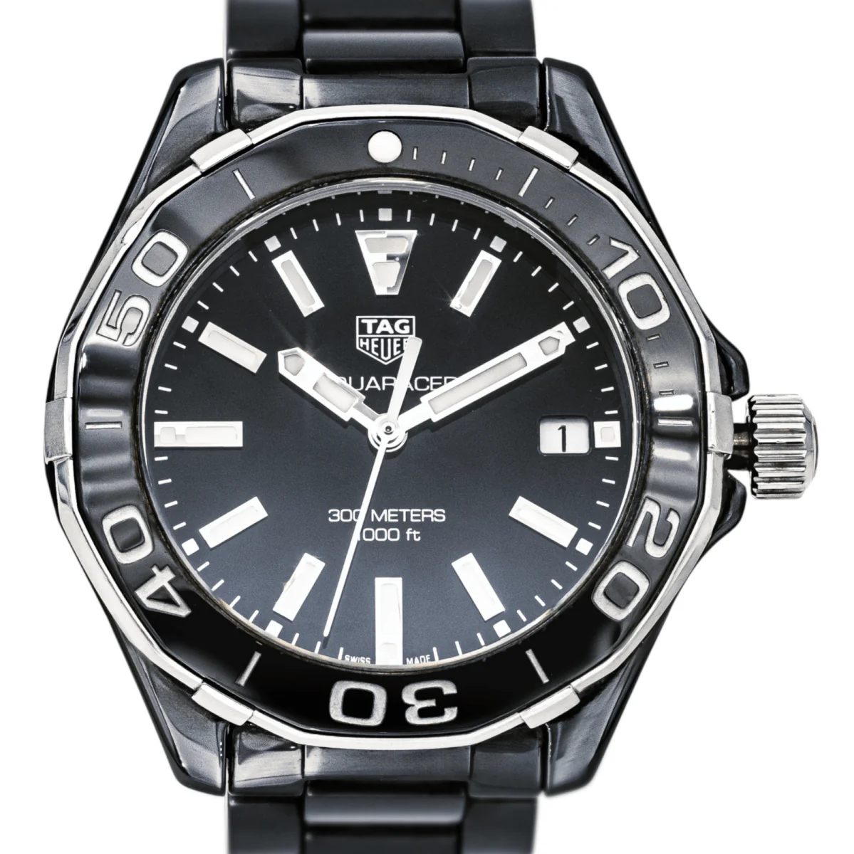 Montre TAG HEUER "Aquaracer" en céramique, quartz et saphir - Image 3