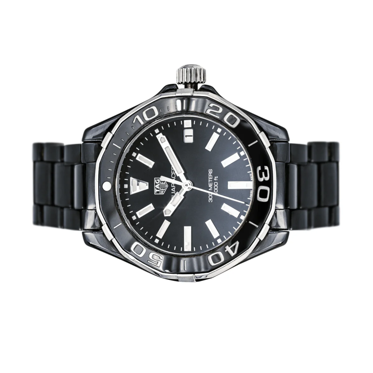 Montre TAG HEUER "Aquaracer" en céramique, quartz et saphir - Image 5