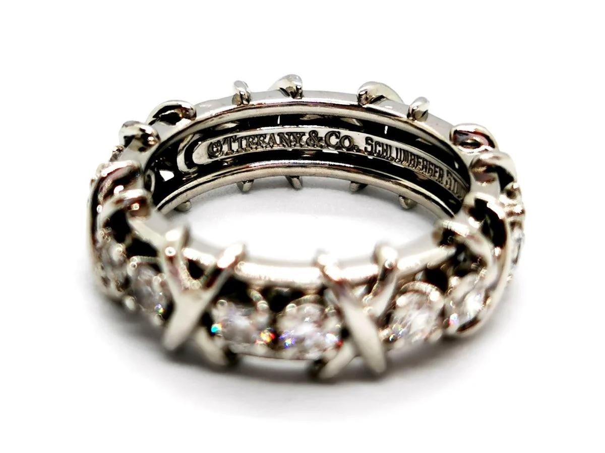 TIFFANY & CO. Bague Alliance Sixteen Stone Platine Diamant - Image 5