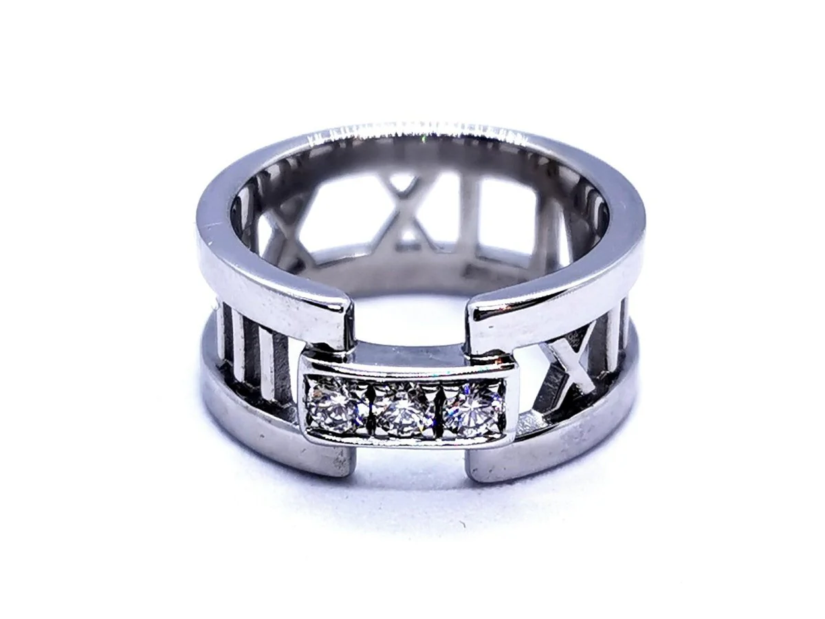TIFFANY & CO. Bague Atlas Or blanc Diamant - Image 10