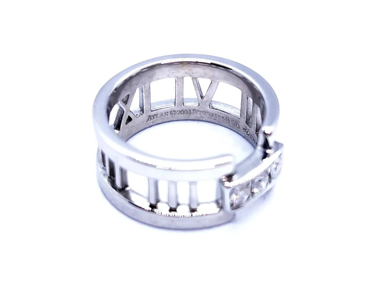 TIFFANY & CO. Bague Atlas Or blanc Diamant - Image 14