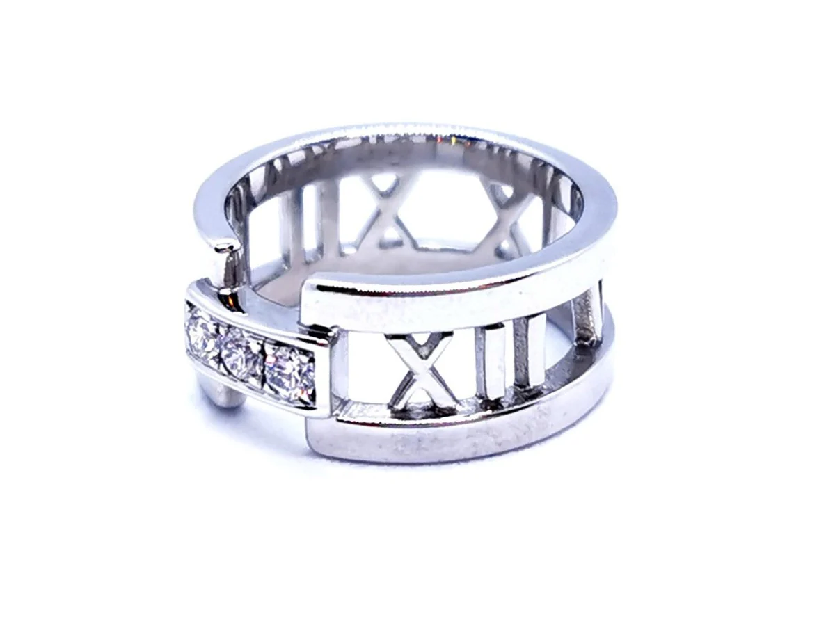 TIFFANY & CO. Bague Atlas Or blanc Diamant - Image 18