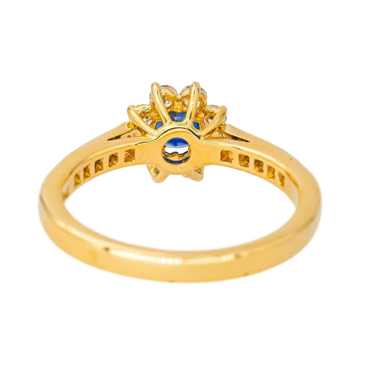 Bague Marguerite TIFFANY & CO. en or jaune, saphir et diamants - Image 6