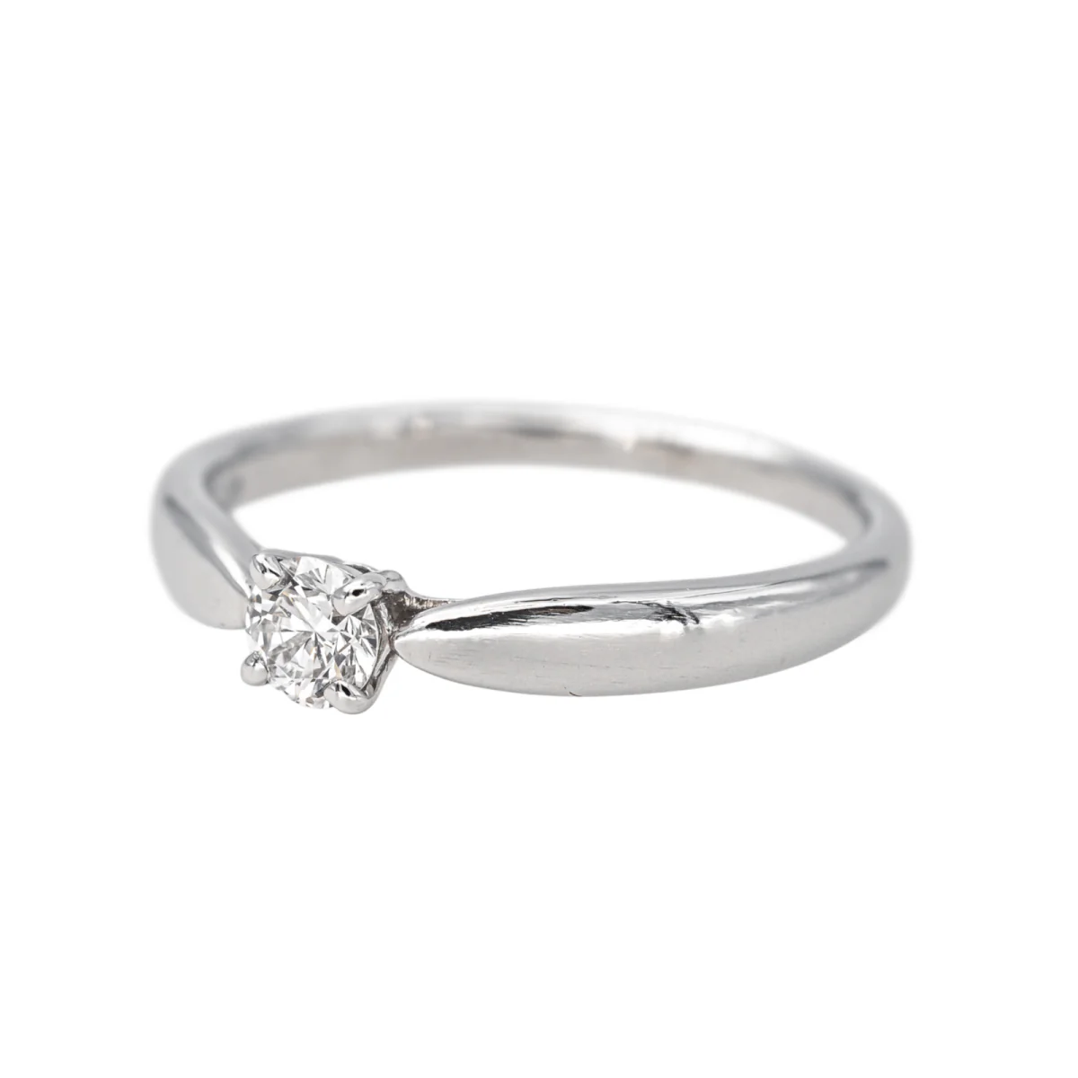 Bague Solitaire TIFFANY & CO "Harmony" en platine et diamant - Image 3