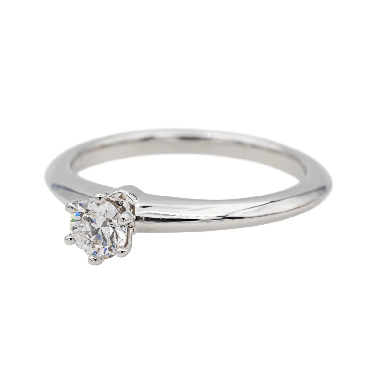 Bague Solitaire TIFFANY & CO. en platine et diamant - Image 3