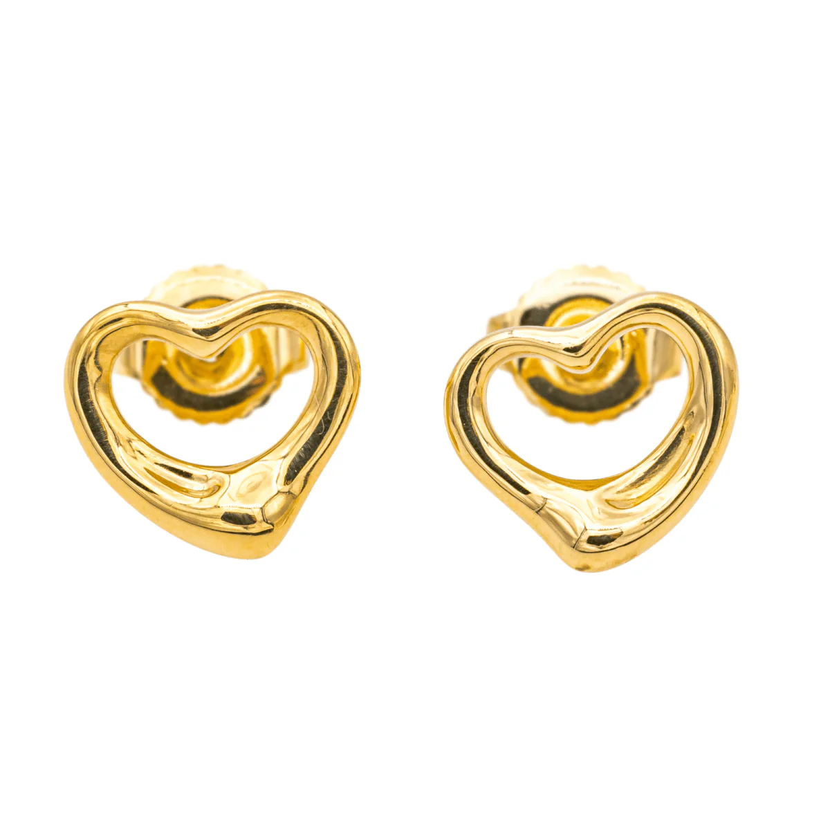 Boucles d'oreilles Puces TIFFANY & CO. "Open Heart" en or jaune - Image 3