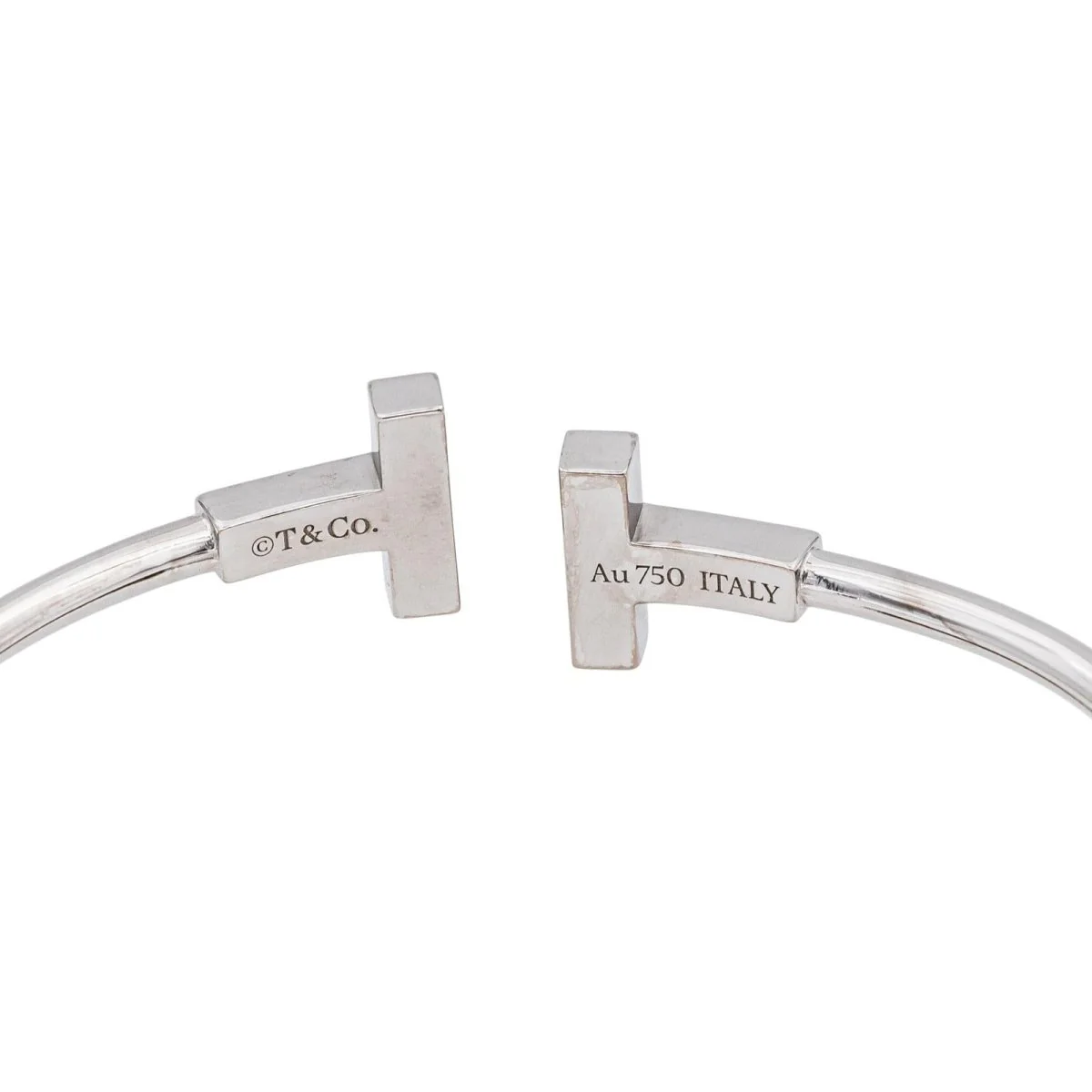 Bracelet Jonc TIFFANY & CO. "Tiffany T" en or blanc, turquoise et diamants - Image 5