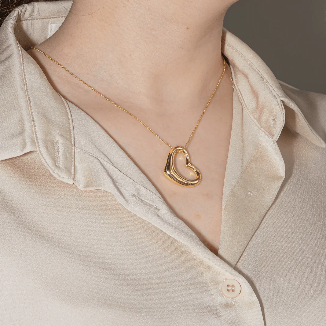 Collier Pendentif TIFFANY & CO. "Open Heart" en or jaune - Image 2