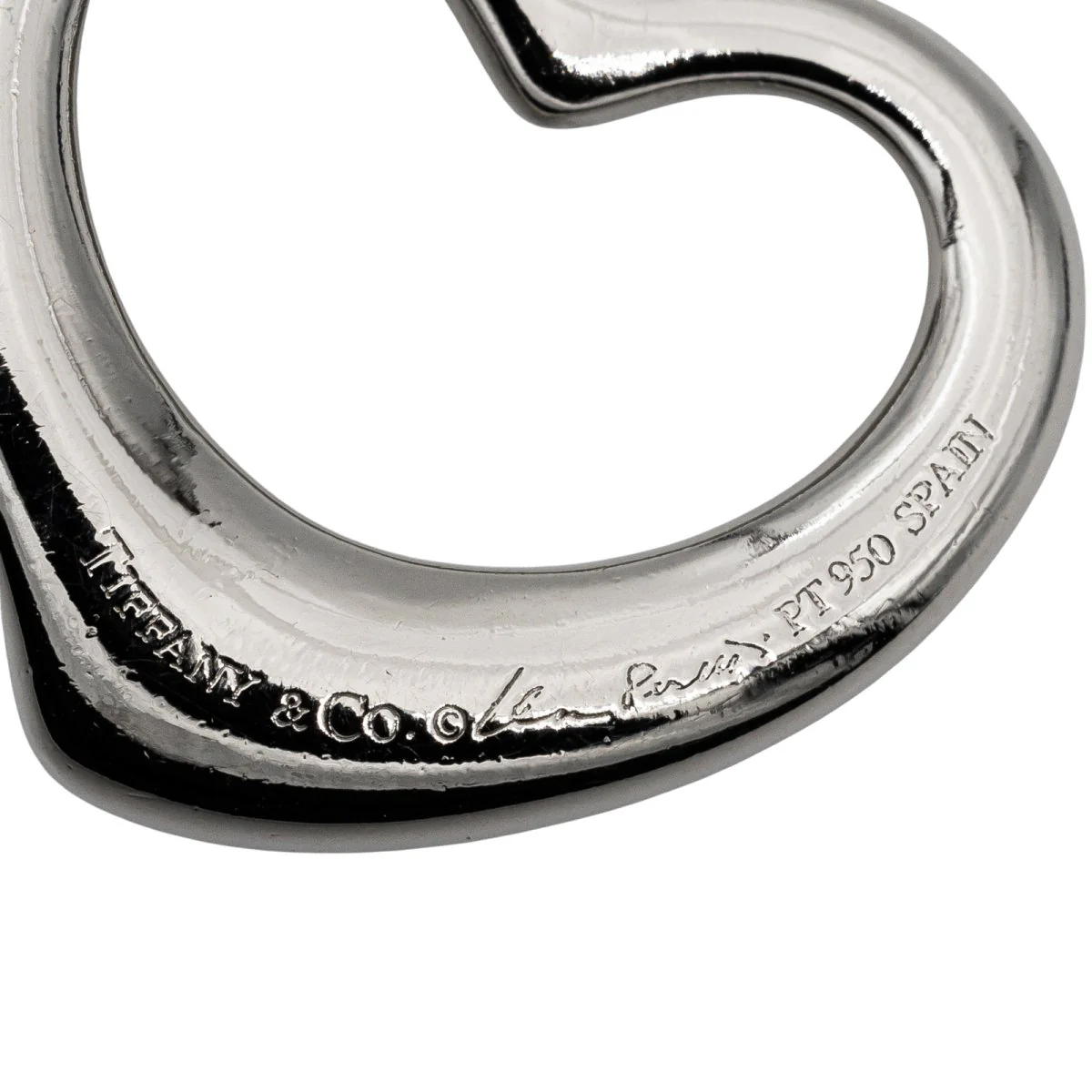 Pendentif  TIFFANY & CO. "Open Heart" en platine et diamants - Image 3