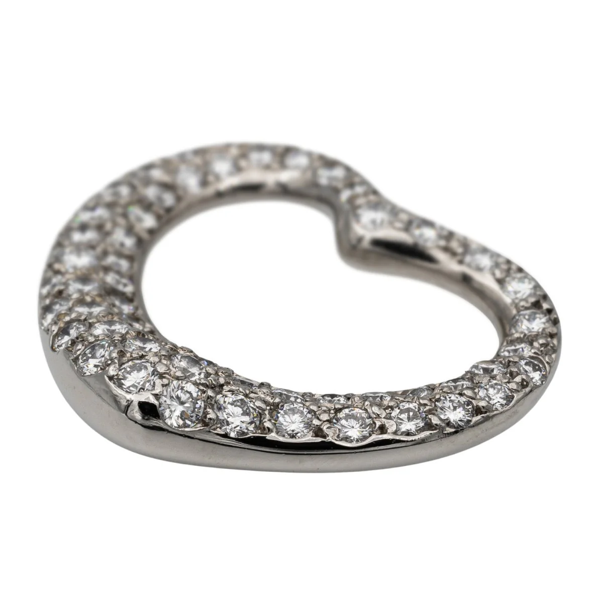 Pendentif  TIFFANY & CO. "Open Heart" en platine et diamants - Image 4