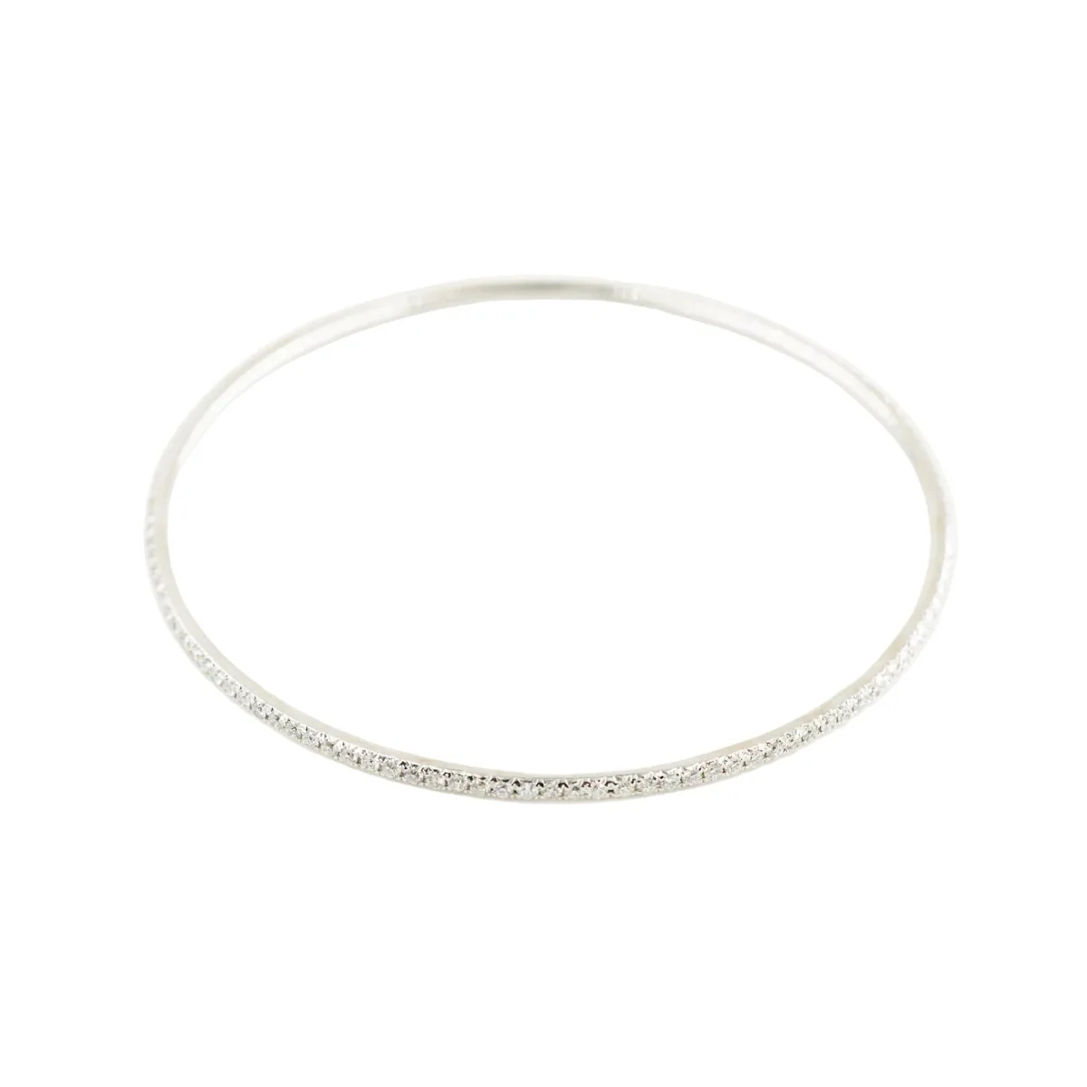 Trois bracelets Joncs en or blanc, or jaune, or rose et diamants - Image 5