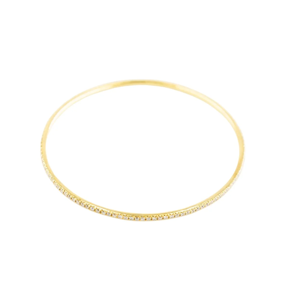 Trois bracelets Joncs en or blanc, or jaune, or rose et diamants - Image 6