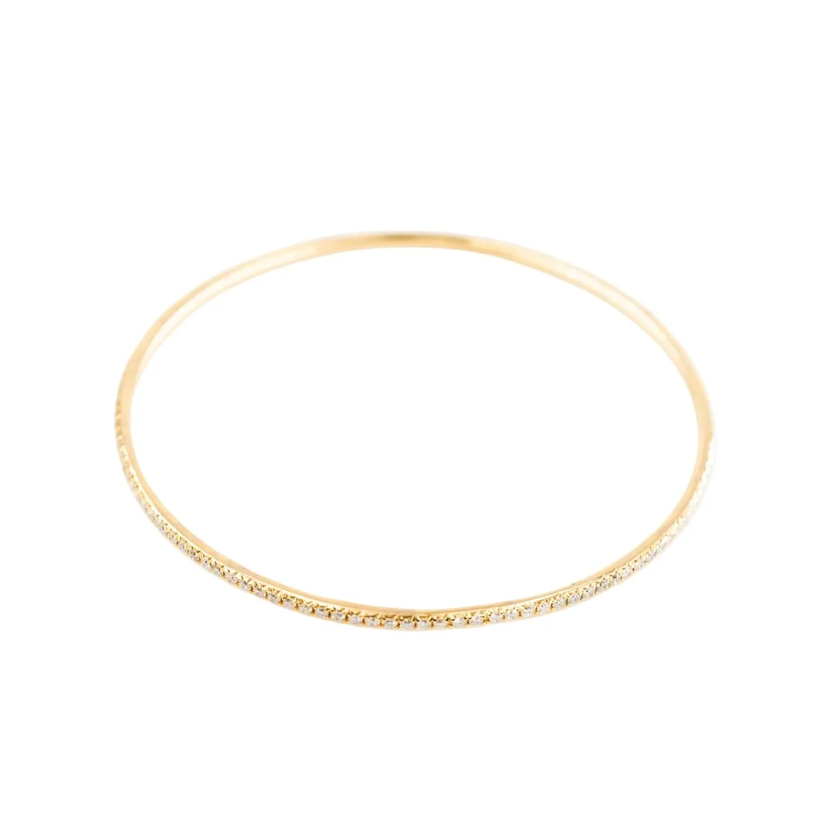 Trois bracelets Joncs en or blanc, or jaune, or rose et diamants - Image 7