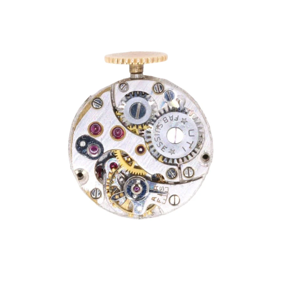 Montre UTI en or jaune, platine, rubis et diamants - Image 5