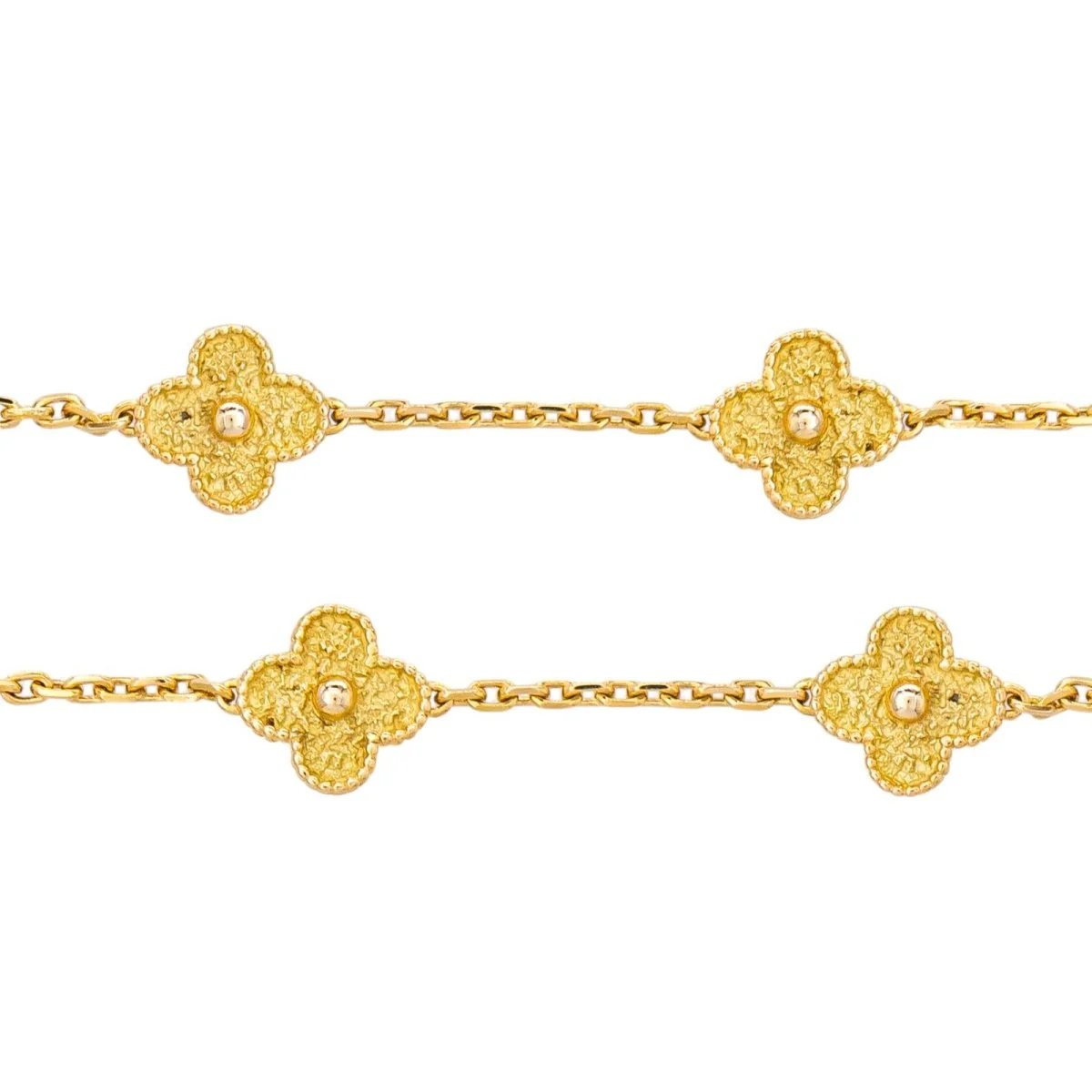 Collier Sautoir VAN CLEEF & ARPELS "Alhambra" en or jaune - Image 5