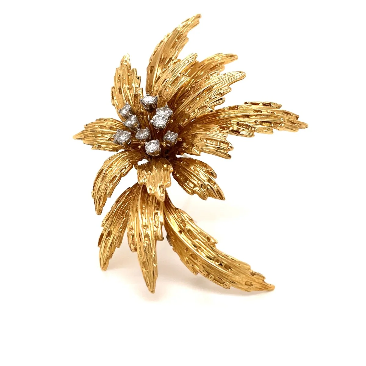 Broche Van Cleef & Arpels en or et diamants, motif floral - Image 2