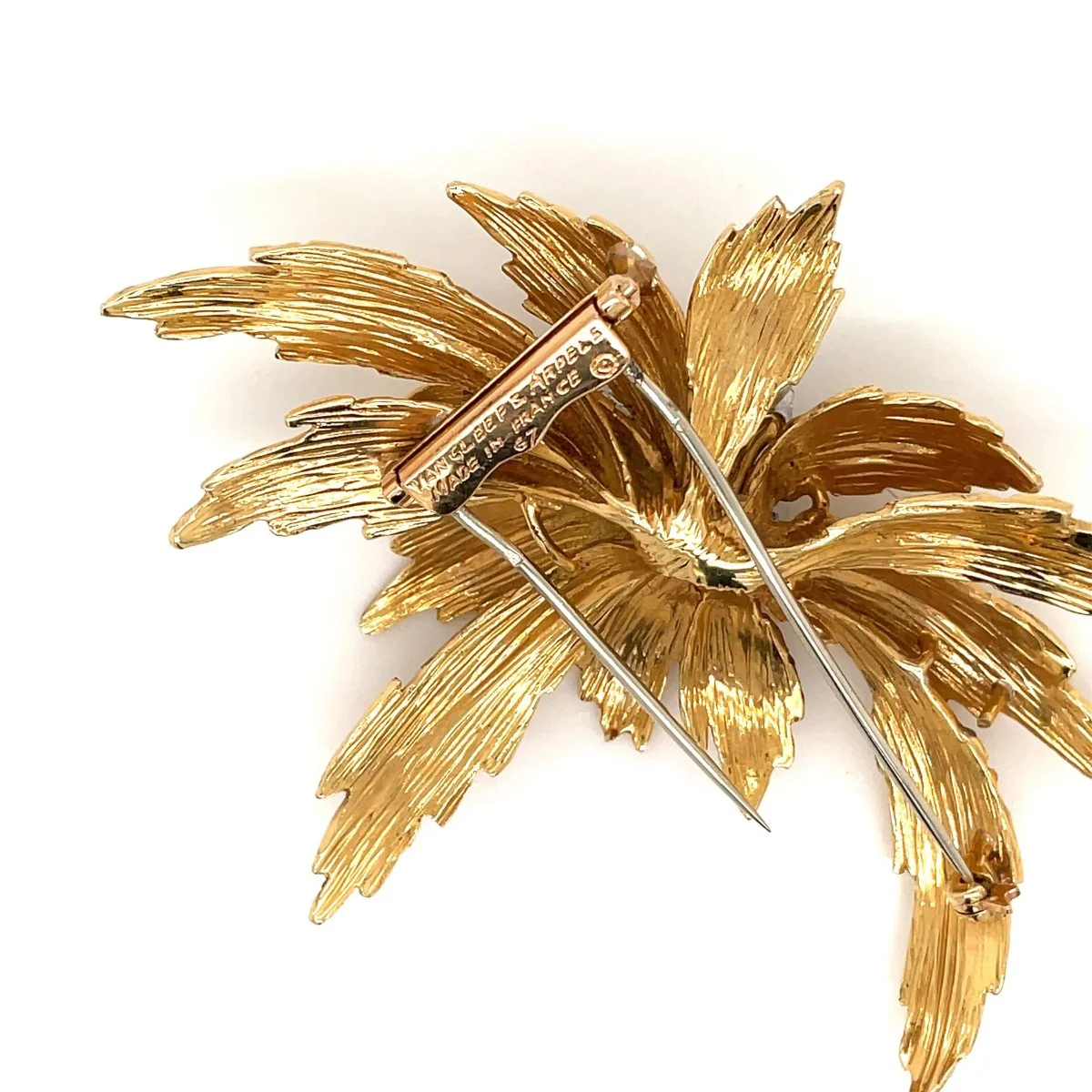 Broche Van Cleef & Arpels en or et diamants, motif floral - Image 3