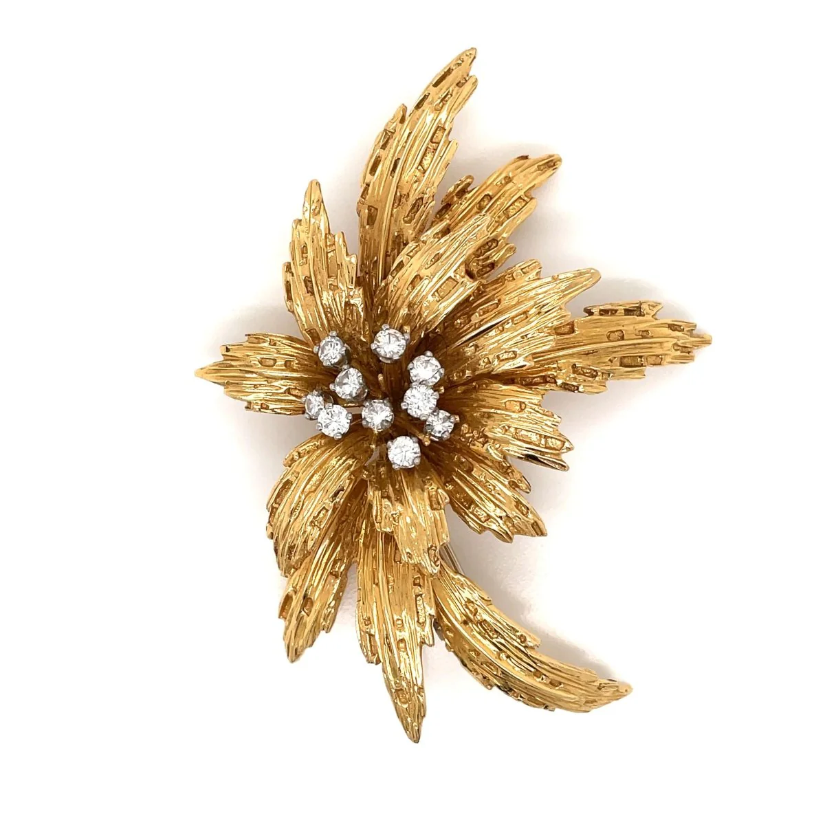 Broche Van Cleef & Arpels en or et diamants, motif floral - Image 4