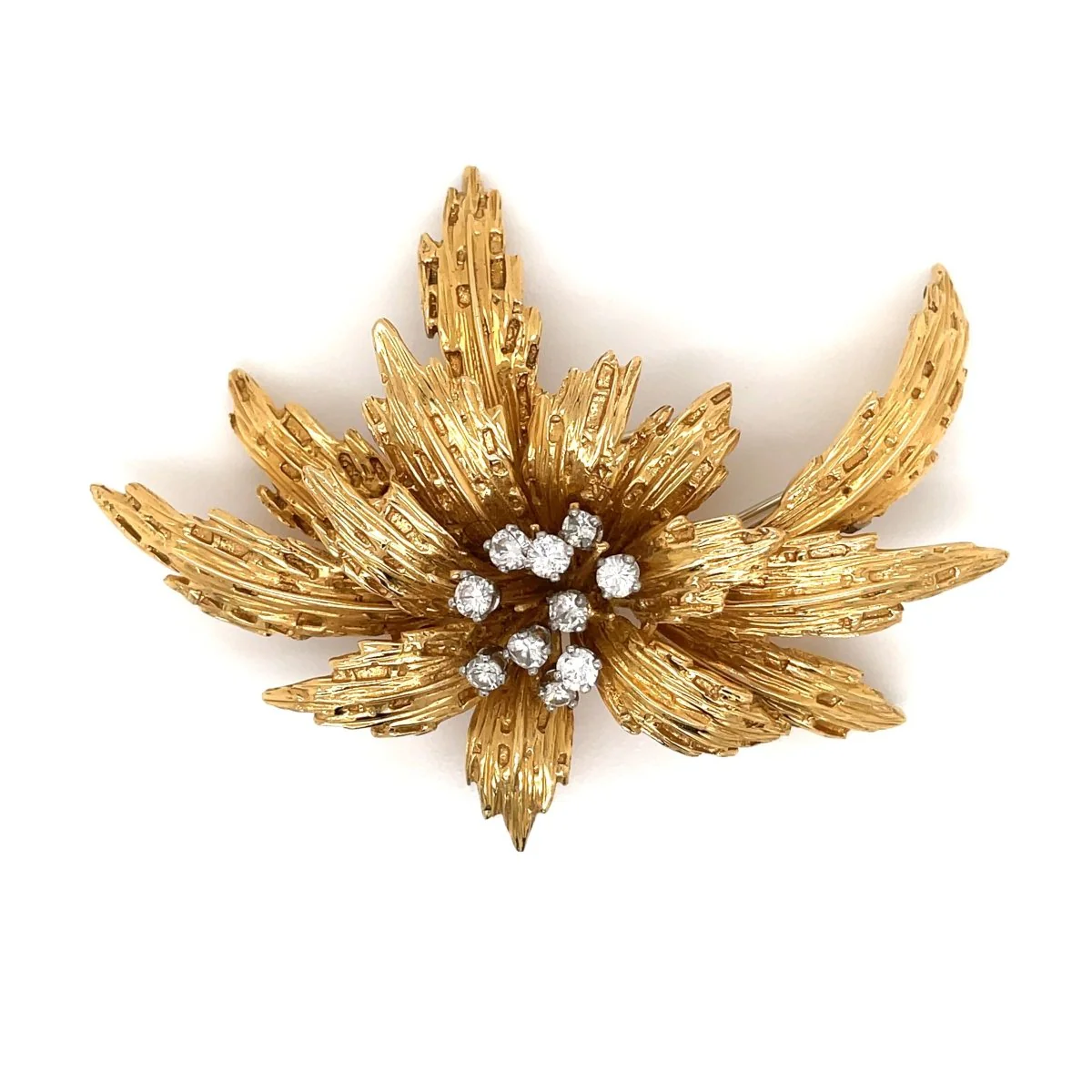 Broche Van Cleef & Arpels en or et diamants, motif floral - Image 6